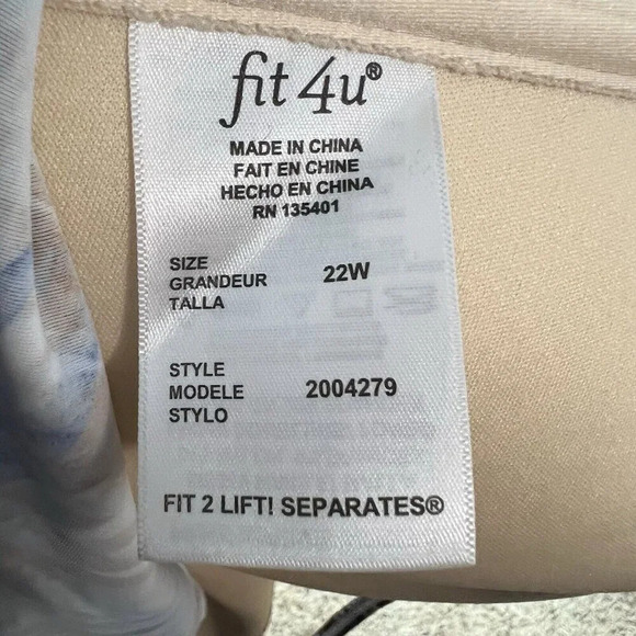 Fit4U Convertible Swim Top Mesh Molded Bra Plus Size 22W Multicolor NWT - Picture 8 of 9